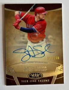 Justin Smoak 2019 Topps Tier One Talent Autographs AUTO Toronto Blue Jays /200 - Picture 1 of 2