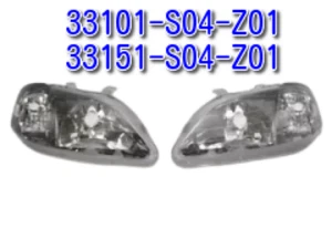 HONDA Genuine CIVIC "KOUKI" EK3 EK4 EK9 Type-R Sir Si STANLEY Headlight Lamp SET - Photo 1/1