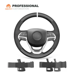 DIY Genuine Leather Suede Steering Wheel Cover for Jeep Cherokee Grand Cherokee - Picture 1 of 11
