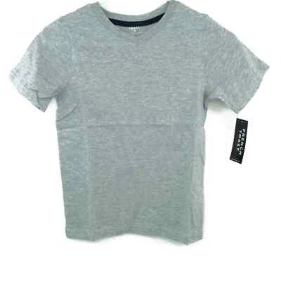 French Toast Boys Short Sleeve V-Neck Tee T-Shirt Gray Heather MEDIUM 8 NWT - Image 1 of 4