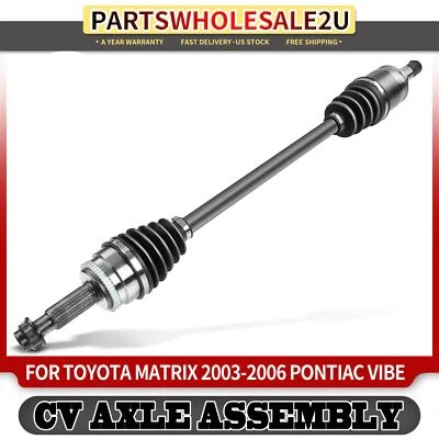 Conjunto de eje CV trasero derecho o derecho para Pontiac Vibe Toyota Matrix 2003-2006 Foto 1 de 4