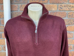 FATTO A MANO Mens Zip Front Polo/Jumper** Sz: L - Picture 1 of 14