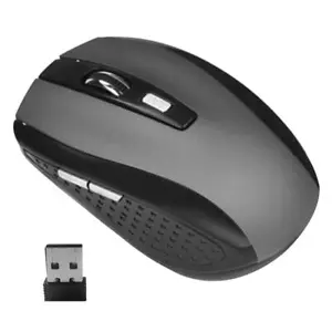 2.4GHz Wireless Optical Mouse 6 Buttons USB Receiver 2000 Mice (Grey) - Picture 1 of 6