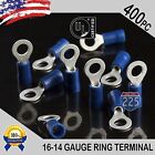 400 PACK 16-14 Gauge #10 Stud Insulated Vinyl Ring Terminals Tin Copper Core US