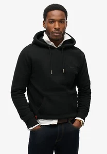 Superdry Hoodie Overhead Long Sleeve Pullover Essential Logo Hoody Black - Picture 1 of 6