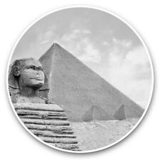 2 x Vinyl Stickers 20cm (bw) - Ancient Sphinx Pyramids Egypt  #35054