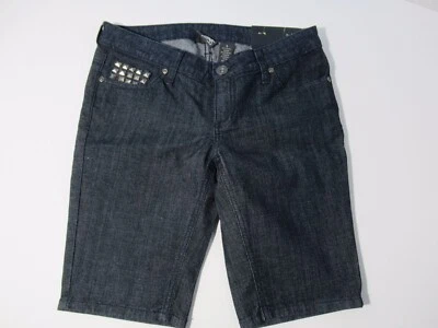 Pantalones Cortos de Jean City Streets Damas Azul Tiro Bajo Talla 5 Tachonados Adornados Nuevos con Etiquetas A16 Foto 1 de 4