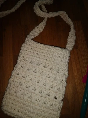 Neu! Kleine Makramee Tasche Gehäkelt Handtasche Boho*Festival*Hippie  - Bild 1 von 2