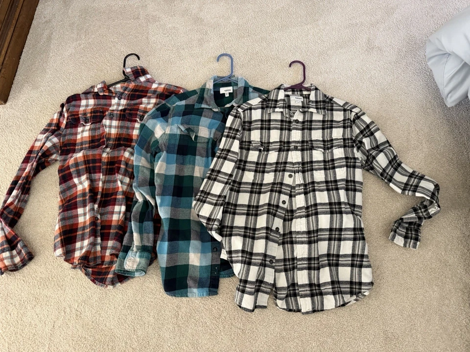 3 (three) Sonoma Small Men’s Button Up Flannel Shirts - Image 1 of 4