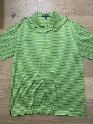 Polo de golf Amen Corner Masters rayas verdes para hombre talla XL EN MUY BUEN ESTADO Foto 1 de 3