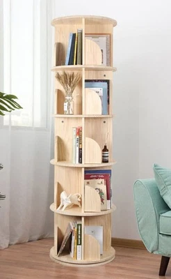 Estante rotativa nova na caixa, tela 360 5 camadas piso estante armazenamento - Imagem 1 de 2