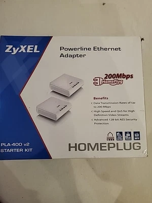 Zyxel Powerline Pla-400 Starter Kit Ethernet Adapter - Bild 1 von 2
