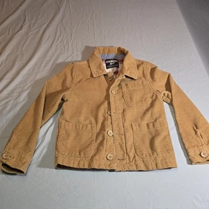 Chaqueta de pana para niños Oshkosh B'Gosh 5t marrón tostado abrigo con botones forrado - Imagen 1 de 4