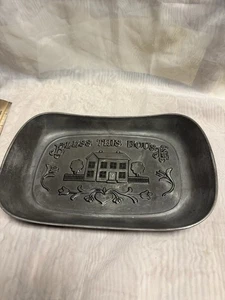 Plato para servir Wilton Armetale Metal Serveware "Bless This House" - Imagen 1 de 8
