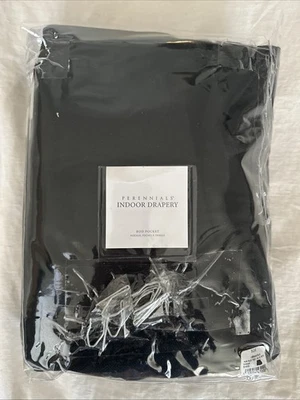 Restoration Hardware RH PERENNIALS DRAPERY ROD-POCKET 50x108” BLACK One Panel - Image 1 of 4