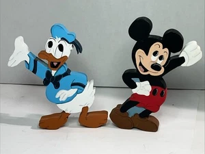 Wooden Mickey Mouse & Donald Duck 1" Thick Free Standing Thick F C - Bild 1 von 5