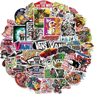 100PCS Vans Skateboard Stickers bomb Vinyl Laptop Luggage Decals Pack Lot Cool - Picture 1 of 10