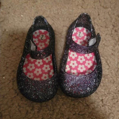 Garannimals Infantil Niñas Mary Jane Azul Marino Jalea Zapatos Talla 2 Foto 1 de 3