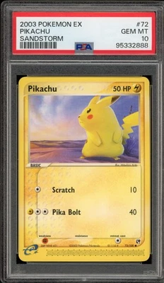 Pokemon Pikachu EX Sandstorm #72 PSA 10 Gem Mint - Image 1 of 2