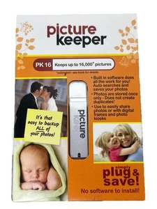 Picture Keeper 16GB Backup USB Drive Stores All Your Pictures PC/MAC New In Box - Afbeelding 1 van 2