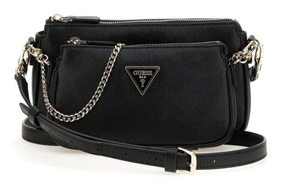GUESS Noelle II Double Pouch Crossbody Bag Umhängetasche Tasche Black schwarz - Bild 1 von 3