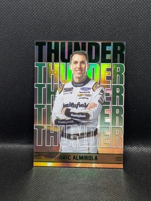 2023 Panini Chronicles Racing Aric Almirola Thunder Green Holo Foil #7 Nascar - Image 1 of 2