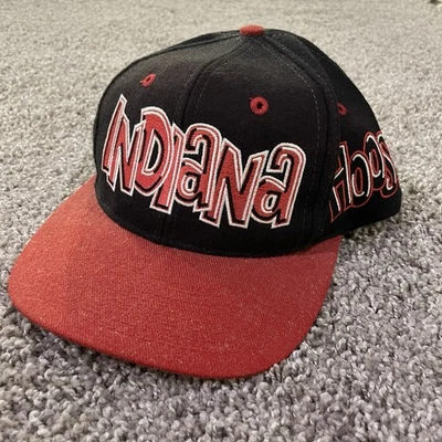 Rare Vintage IU Hoosiers Drew Pearson Graffiti Snapback Hat Indiana University - Image 1 of 4