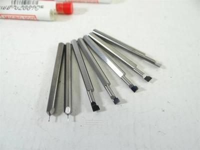 7 NEW ASSORTED MICRO100 SOLID CARBIDE BORING TOOLS .020" & .1220" MIN BORE DIA - Image 1 of 4