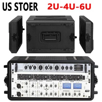 PA DJ 2/4/6RU Equipo Montaje en Rack Estuche de Almacenamiento de Vuelo Concierto 19" Sonido de Escenario Foto 1 de 4