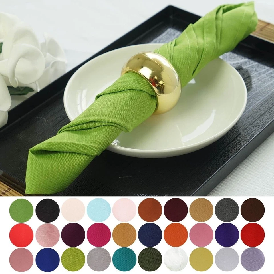 200 pcs 17" Polyester Napkins Wedding Table Top Supply Wholesale Decorations - Image 1 of 2