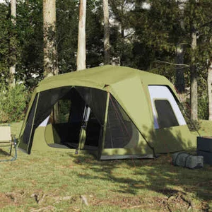 vidaXL Family Tent 10-Person Green Quick Release Waterproof - Picture 1 of 11