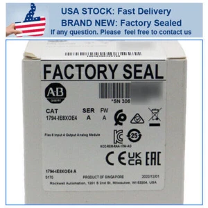 Nuevo módulo analógico sellado de fábrica AB 1794-IE8XOE4 SER A Flex 8 entradas 4 salidas EE. UU. - Imagen 1 de 9