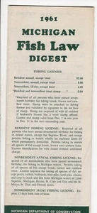 1961 MICHIGAN DNR ANGELFÜHRER GESETZE VERDAUUNGSREGELN - MICHIGAN-HIRSCH-AUFNÄHER - Bild 1 von 1