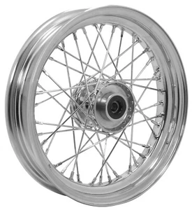 Chrome 16" 40 Spoke Spool Wheel Rim For Harley Springer Fork Chopper 51717 - Picture 1 of 1