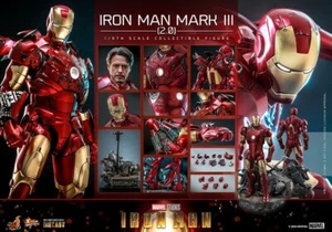 Figura de acción Hot Toys_Iron Man Mark III (2.0) 1/6_MMS664D48_NUEVA - Imagen 1 de 19
