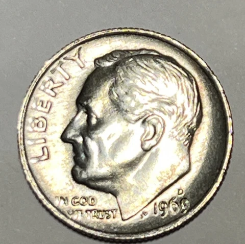 GEM BU 1969-D Roosevelt Dime Denver Mint Uncirculated 10c - Buy More, Save More! Cover