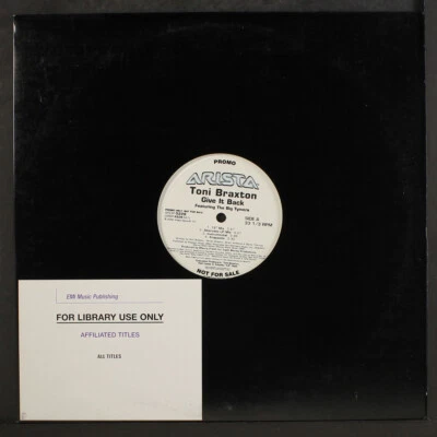 TONI BRAXTON: give it back ARISTA 12" Single 33 RPM Foto 1 de 2