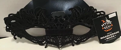 Adult Lace Masquerade Mask Black  NWT Halloween Mardigras Hyde and Eek! Boutique - Image 1 of 4