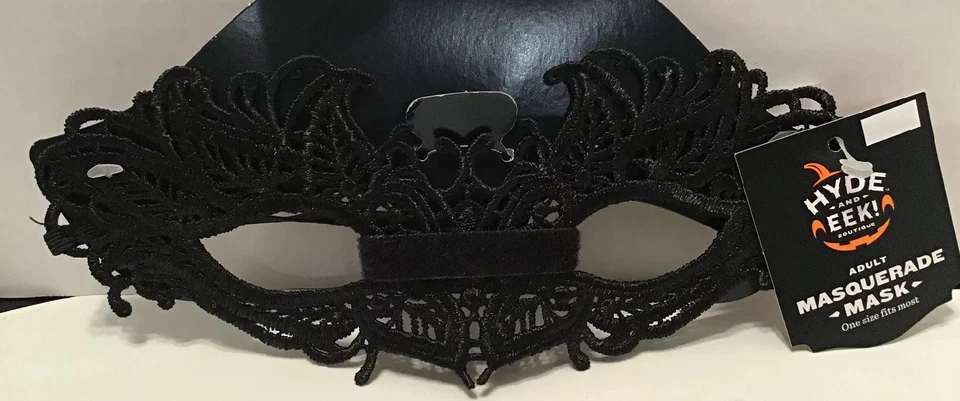 Adult Lace Masquerade Mask Black Halloween Mardigras Hyde and EEK Boutique