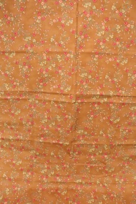 36" x 44" Rhubarb & Ginger by Moda Blackbird Floral Pink Flowers on Brown - Image 1 of 4