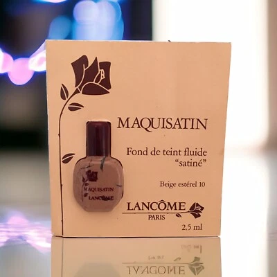 Lancôme MAQUISATIN Creme Gentle Satin Finish Liquid Foundation Makeup Sample HTF - Image 1 of 4