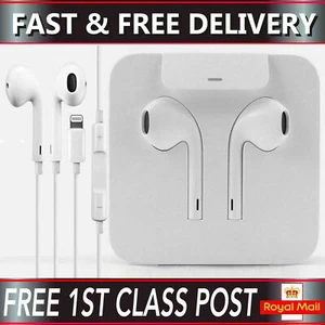 Genuine Lightning Earphones For Apple iPhone 7 8 Plus 12 Mini 11 Pro Max Earphon - Picture 1 of 10