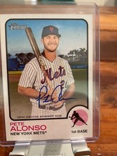 Topps Heritage 2022 Pete Alonso autographed baseball card