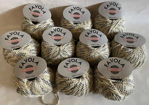 Lot of 10 Balls Skacel Favola Cotton Rayon Yarn 2011 Multi Color Striping skiens - Picture 1 of 3