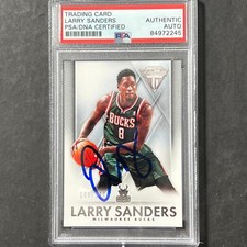 2013-14 Panini Titanium #171 Larry Sanders Signed Card AUTO PSA/DNA Slabbed Buck