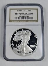 1988 S American Silver Eagle NGC PF69 UCAM Near Perfect Beautiful Coin