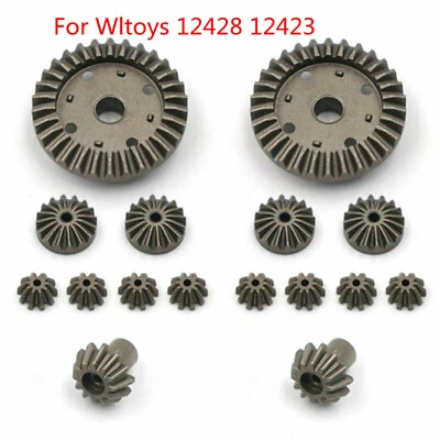 16PCS Metal Gear Upgrade Kit for WLtoys 12428 12423 Rear Drive Shaft Replacement - Image 1 of 4