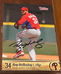 2012 Philadelphia Phillies Photocard On Card Autograph 1st Edition Roy Halladay
