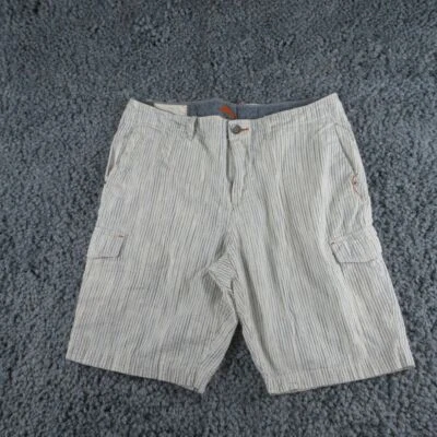 Pantalones Cortos Tommy Bahama Para Hombre 36 Beige Gris Rayas Chino 36x11* Foto 1 de 4