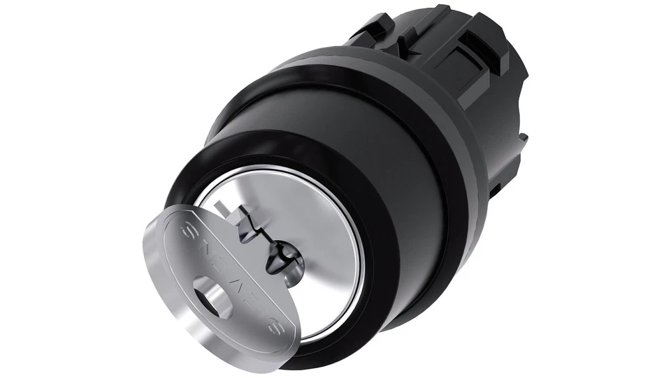 SIEMENS Ronis Schlüsselschalter 22mm rundes Kunststoffschloss Nr. 455 mit 2 Schl